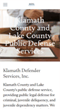 Mobile Screenshot of klamathdefenders.com